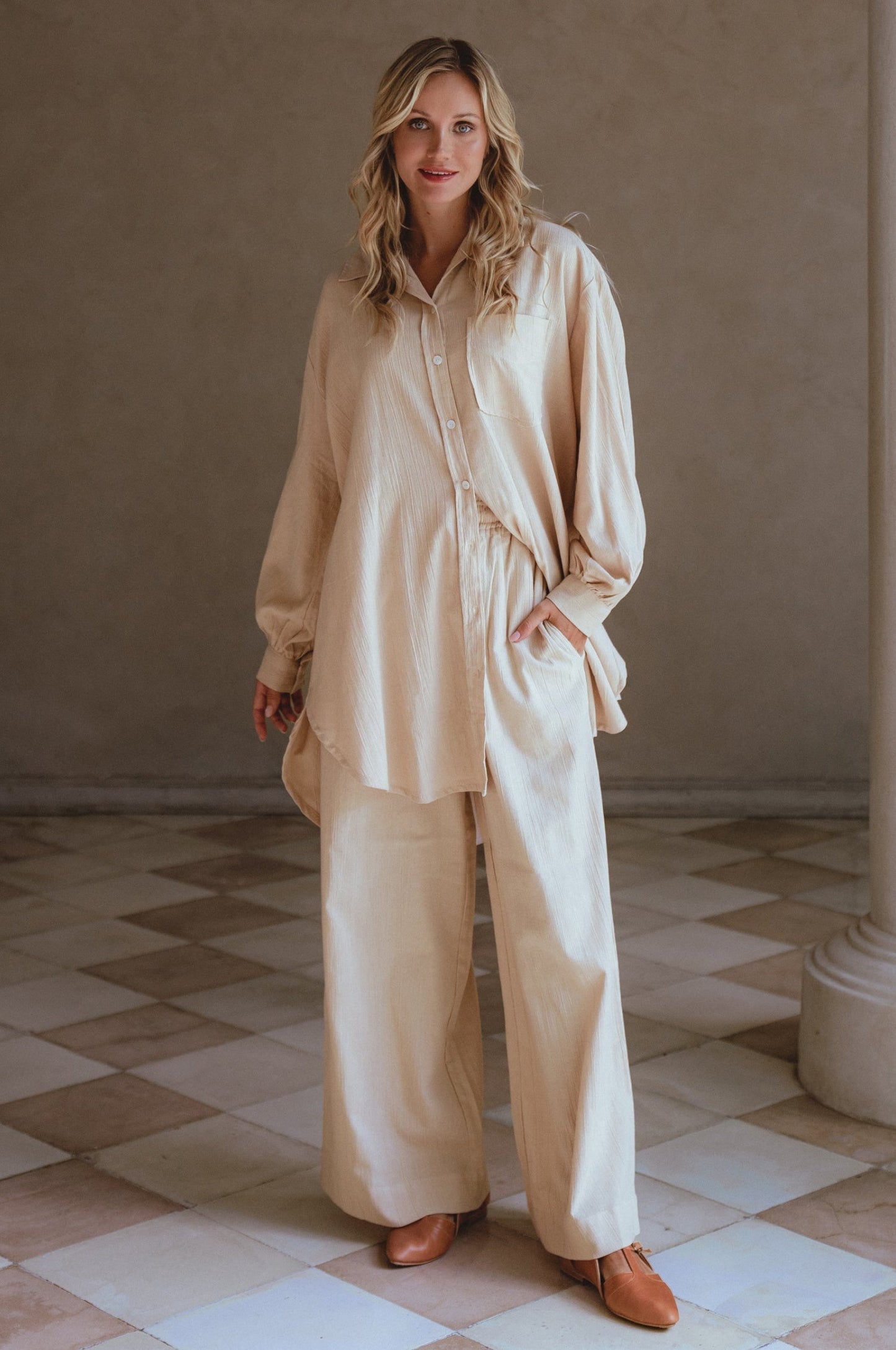 Calin Wide Leg Linen Pants – Final Sale - Be Juliet