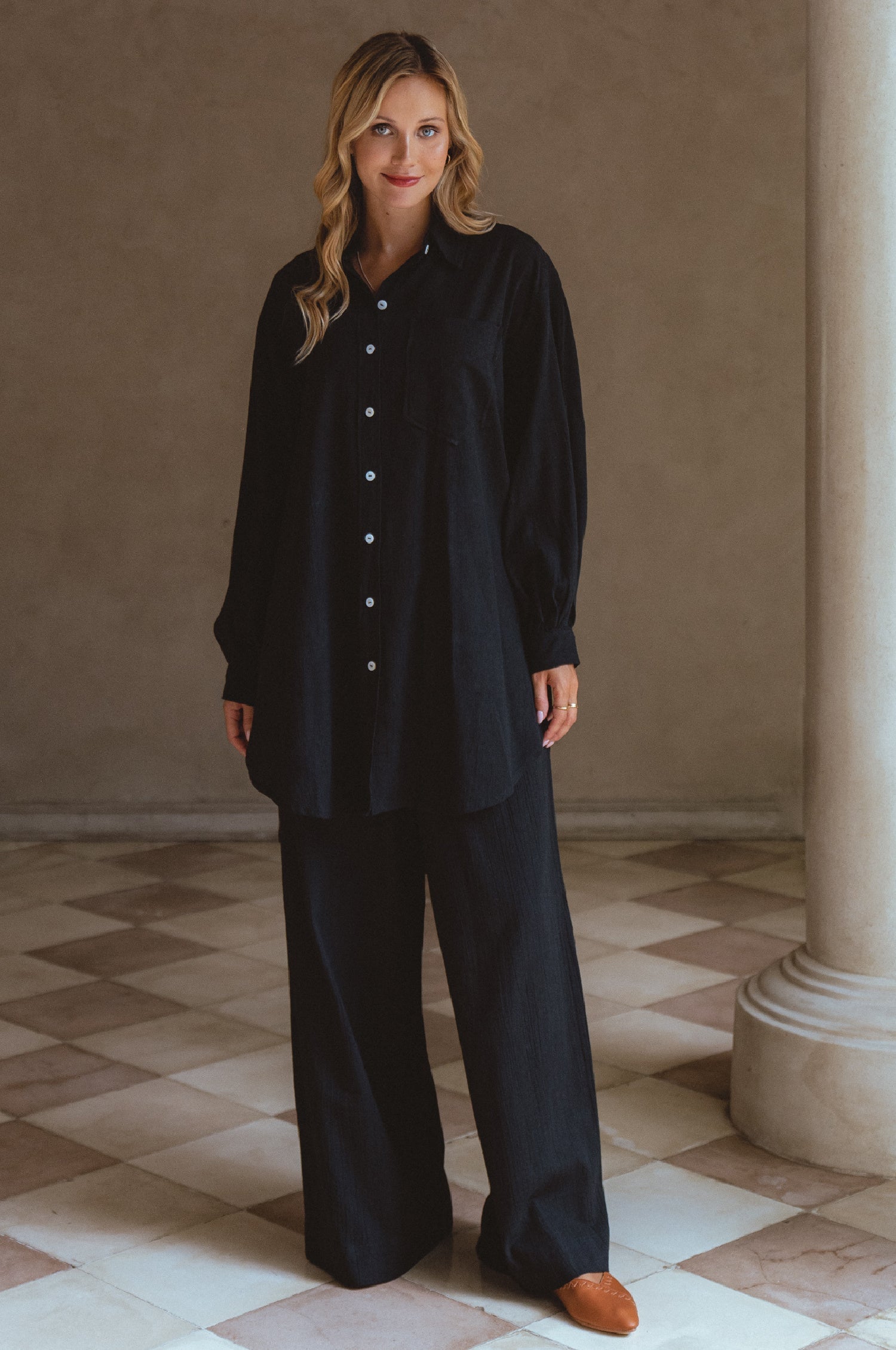 Calin Wide Leg Linen Pants – Final Sale - Be Juliet