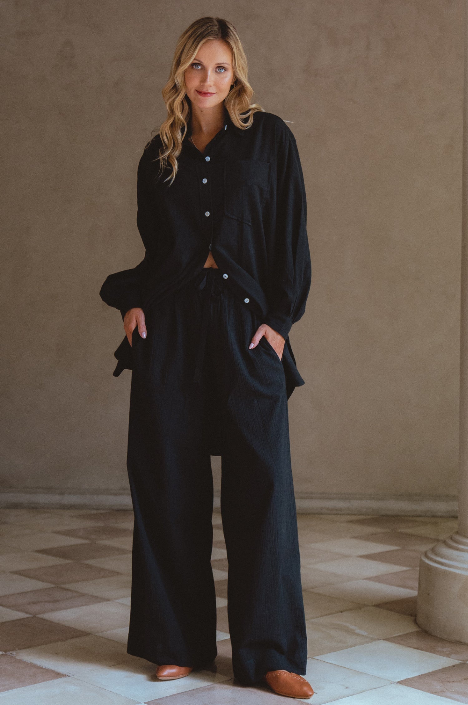 Calin Wide Leg Linen Pants – Final Sale - Be Juliet