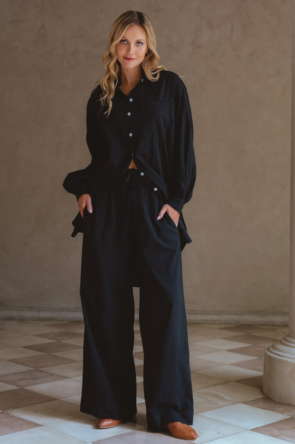 Calin Wide Leg Linen Pants – Final Sale