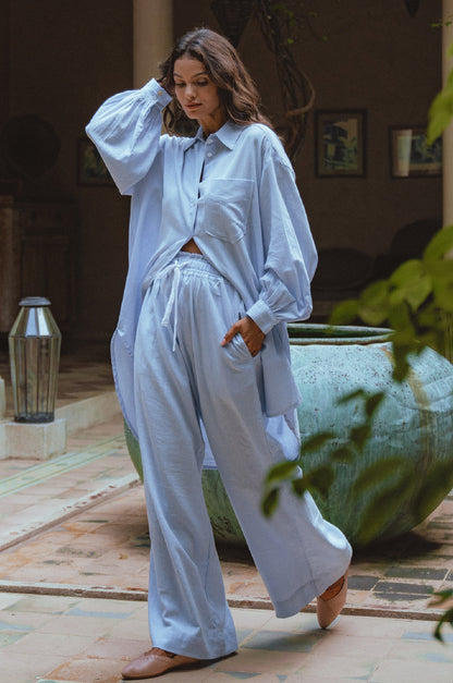 Calin Wide Leg Linen Pants – Final Sale - Be Juliet