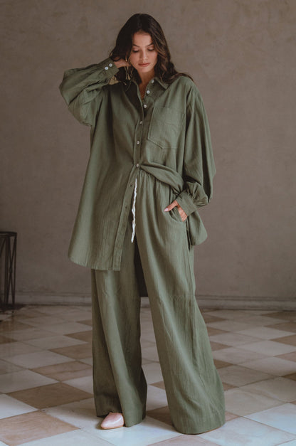 Calin Wide Leg Linen Pants – Final Sale - Be Juliet