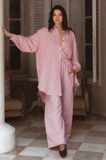 Calin Wide Leg Linen Pants – Final Sale - Be Juliet
