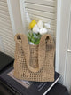 The Céleste Bag — Knitted Crochet Shoulder Bag - Khaki, front view product shot - Be Juliet