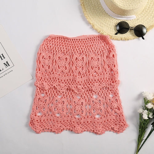Hand Hook Hollow Knitted Bikini Coverup - Be Juliet