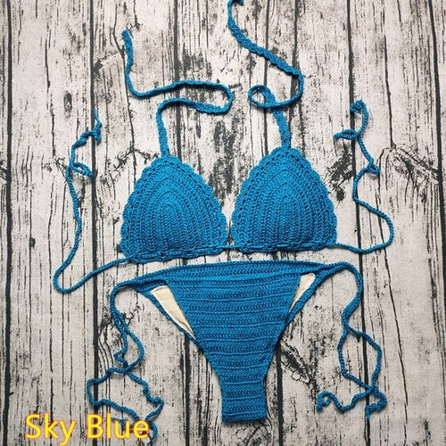 Pattern Knitting Crochet Bikinis | Bikinis Set Handmade Crochet -