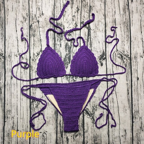 Pattern Knitting Crochet Bikinis | Bikinis Set Handmade Crochet -