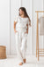 Juliette Linen Pajama Set - flat lay back view - Be Juliet