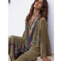 Long Kimono Duster - Green, flat lay product shot - Be Juliet