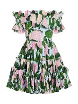 Summer Floral Ruched Dress