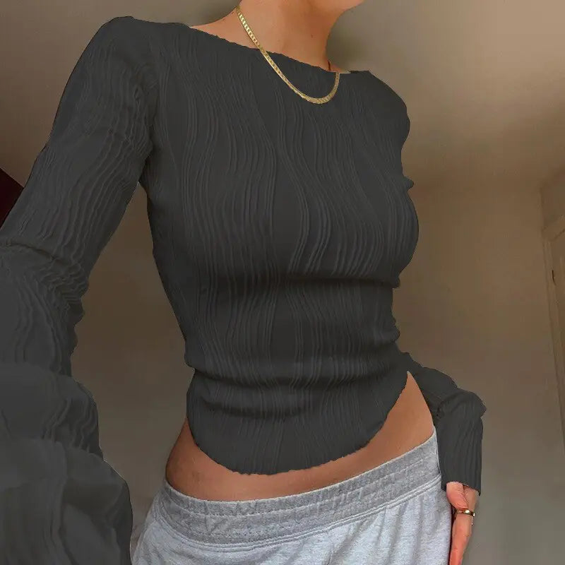 Contrast Long Sleeve Tee - Be Juliet