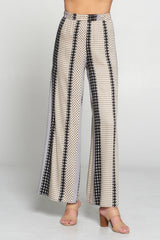 High Waist Palazzo Pants With Elastic Waist