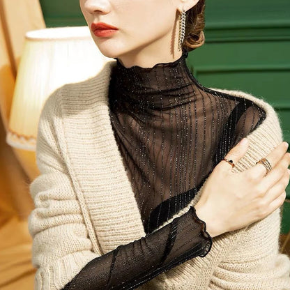 The Dentelle Lace Mesh Top