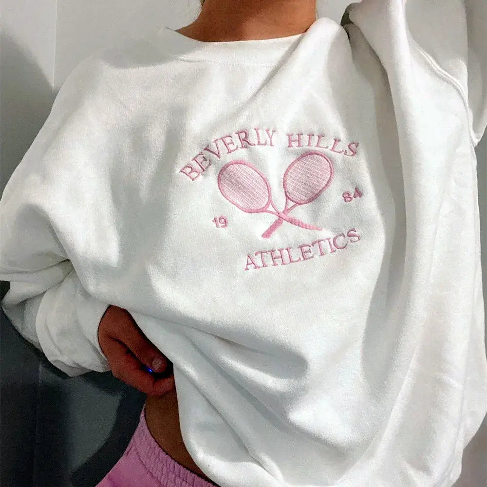 Serena Dreams Tennis-Inspired Sweatshirt - flat lay front view - Be Juliet