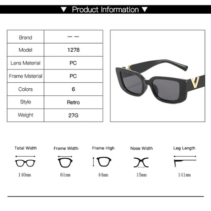 Simone V-Bar Square Sunglasses - Be Juliet