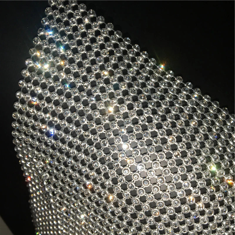 Celina Rhinestone Backless Crop Top - Be Juliet