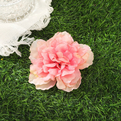 Away Hawaiian Flower Hair Clip - 4537A, front view on model - Be Juliet