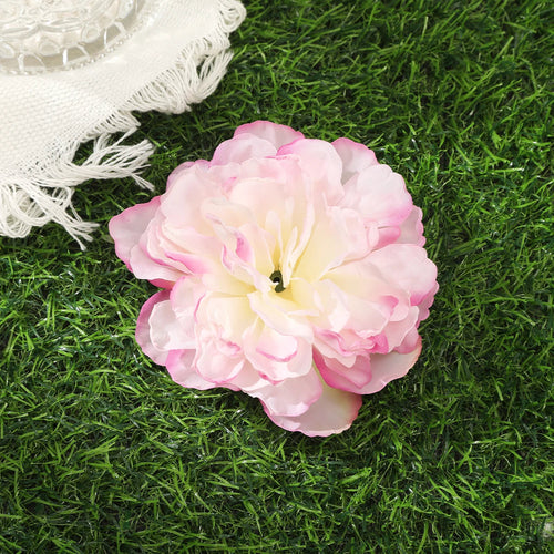 Away Hawaiian Flower Hair Clip - 4537C, front view on model - Be Juliet
