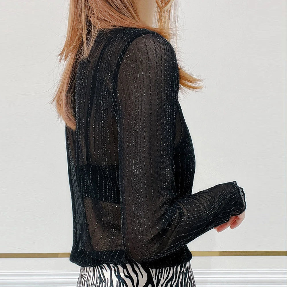 The Dentelle Lace Mesh Top