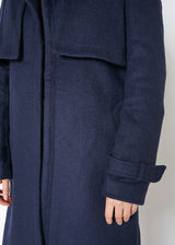 Wool-Blend Notch Collar Coat