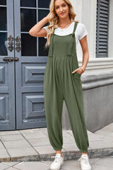 Lovelet Knotted Strap Overalls with Pockets - Be Juliet