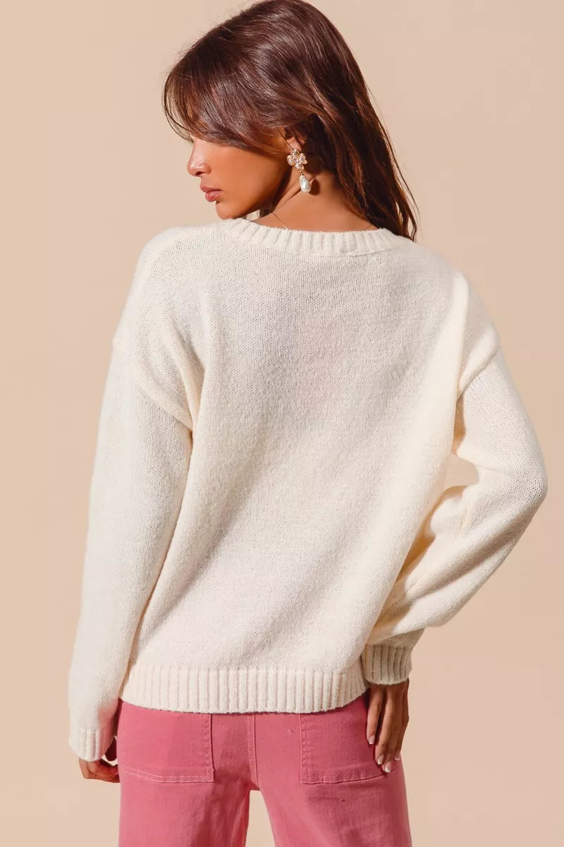 Colette Heart Cherry Knit Sweater – Valentine's Edition - Be Juliet