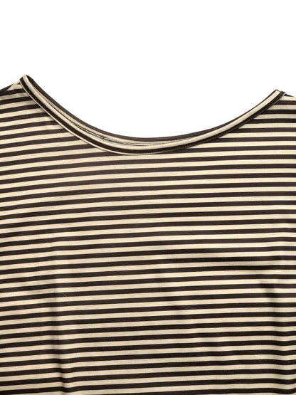 Striped Single Shoulder T-Shirt - Be Juliet