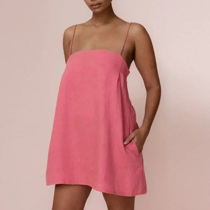 Sole d'Italia Summer Dress - Pink, front view on model - Be Juliet