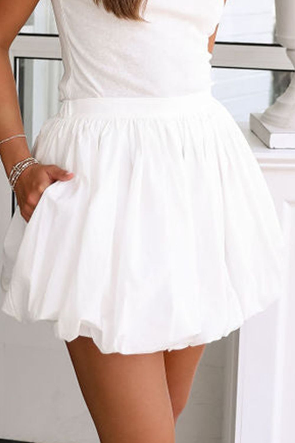 Bubble Mini Skirt with Pockets - Be Juliet