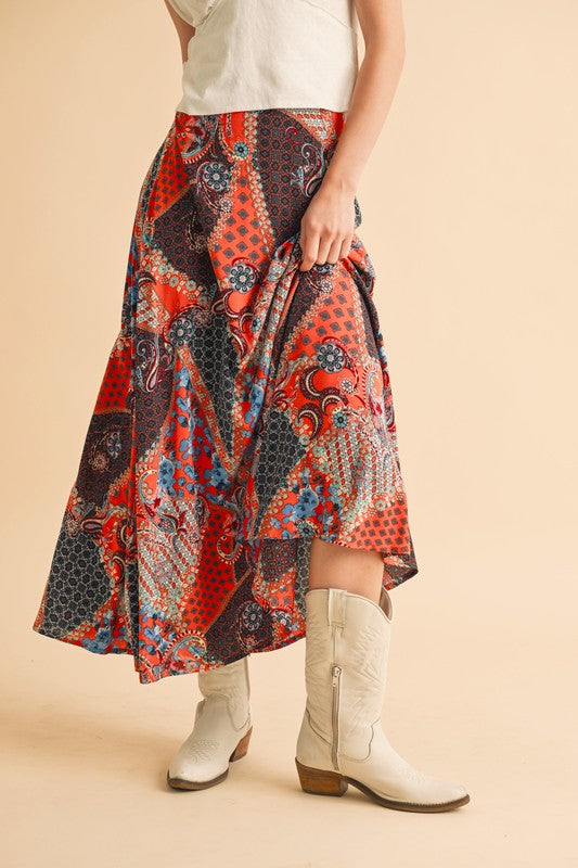 Aemi + Co Printed Maxi Skirt - Be Juliet