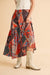 Aemi + Co Printed Maxi Skirt - Orange/Black, front view on model - Be Juliet