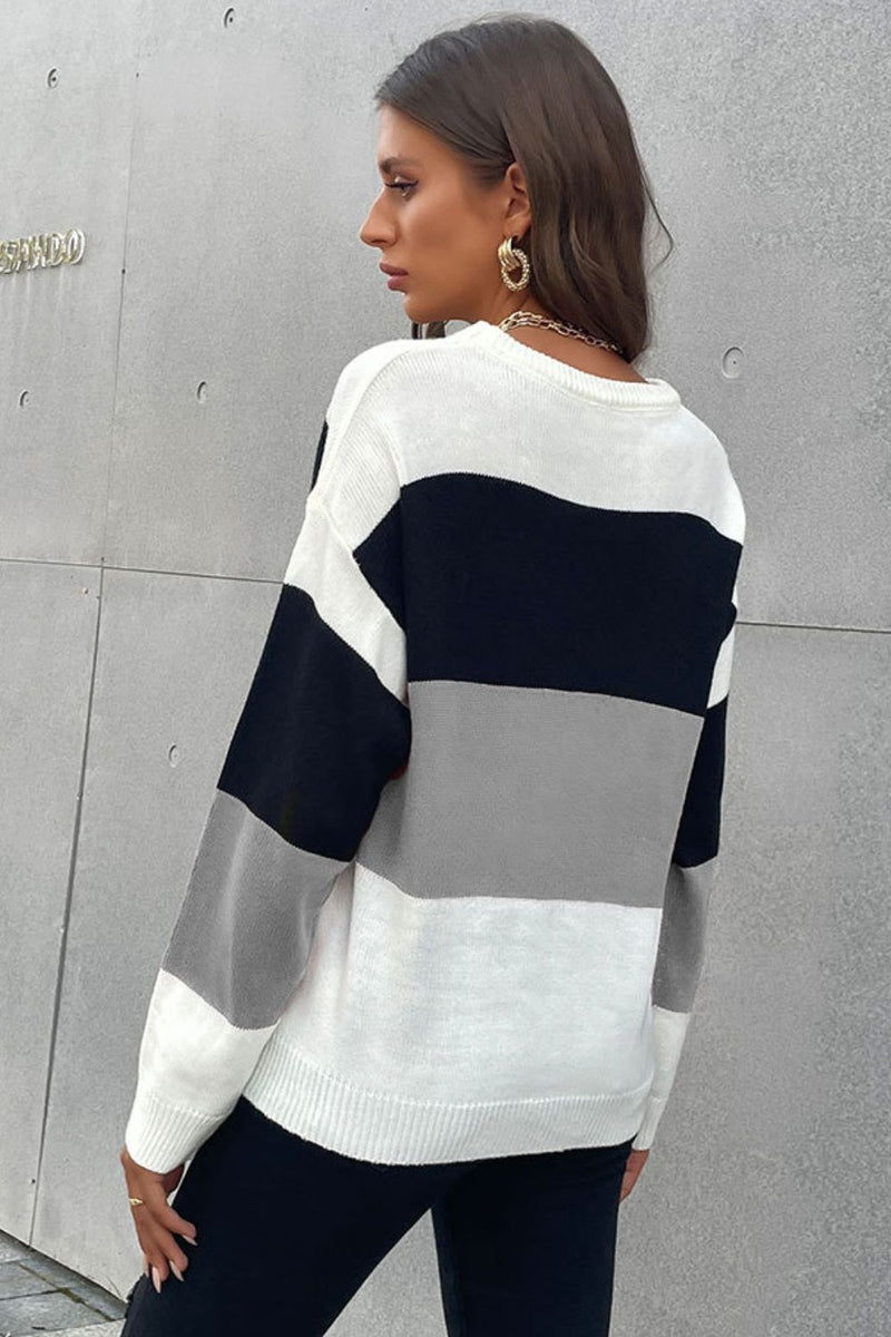 Perfee Color Block Sweater