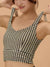 Crisscross Back Houndstooth Active Bra - Be Juliet