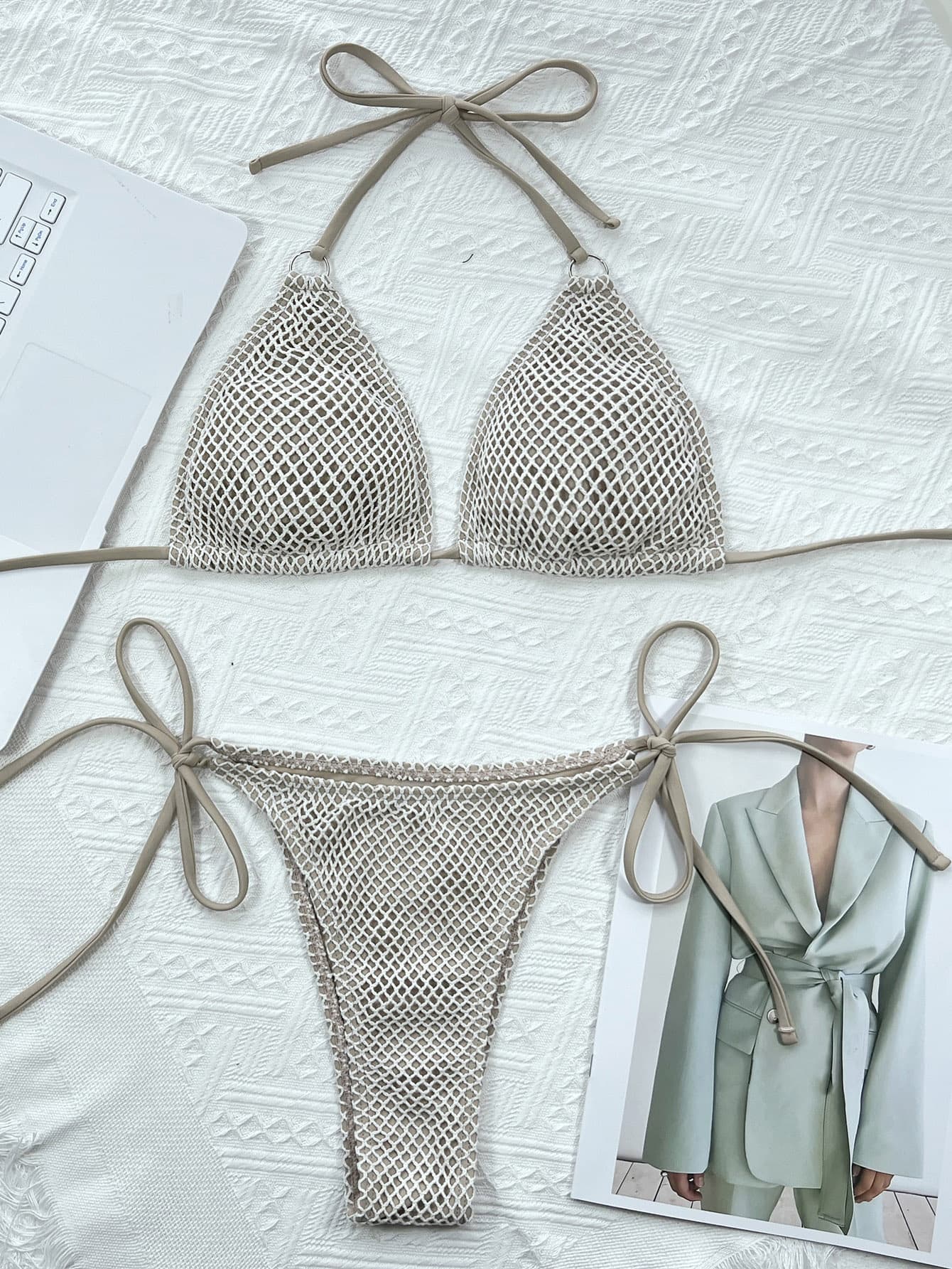 Shannon Halter Neck Tie Back Bikini Set - Be Juliet