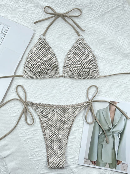 Shannon Halter Neck Tie Back Bikini Set - Be Juliet