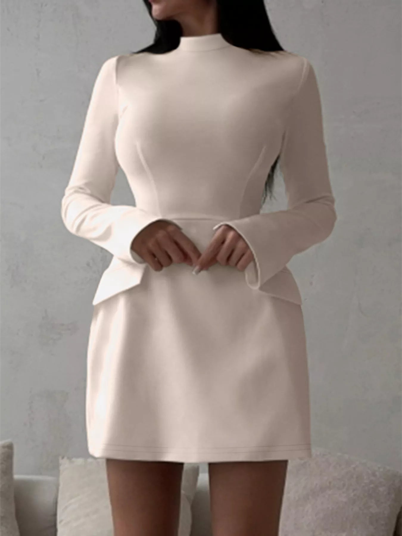 Mock Neck Long Sleeve Bodycon Dress - Be Juliet