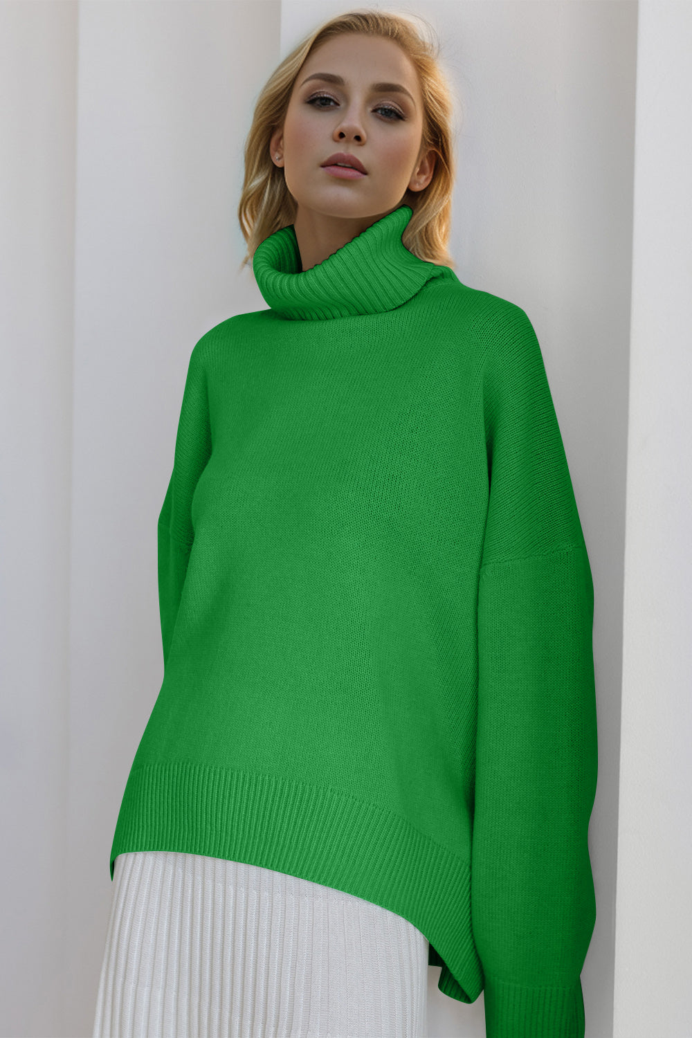 Basic Bae Turtleneck Long Sleeve Sweater - Be Juliet