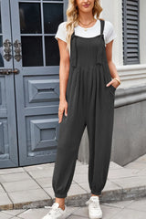 Lovelet Knotted Strap Overalls with Pockets - Be Juliet