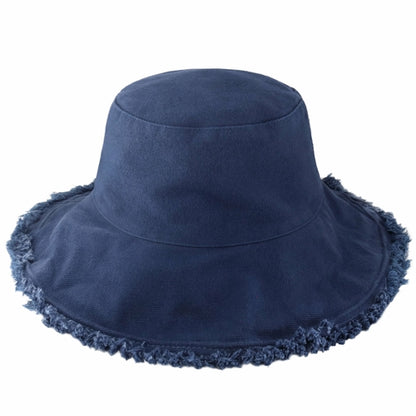 Clara Wide Brim Frayed Bucket Hat – Natural - Be Juliet