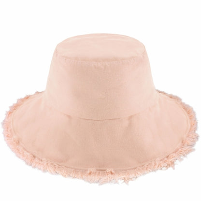 Clara Wide Brim Frayed Bucket Hat – Natural - Be Juliet