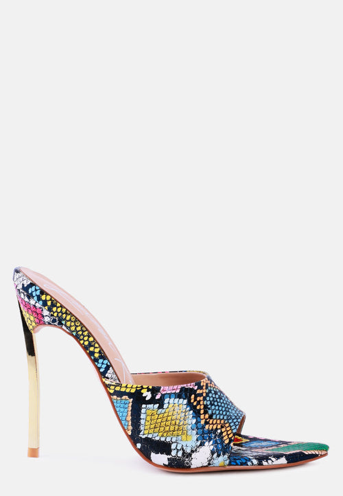 Bottoms Up Strappy Slip-On Stiletto Heels - Be Juliet