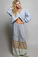 Amélie Crochet Patch Wrap Sweatshirt - Be Juliet
