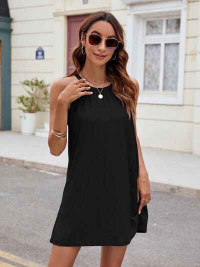 Florira Eyelet Sleeveless Mini Dress - Be Juliet