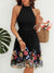 Heather Cutout Grecian Neck Mini Dress - Black, front view on model - Be Juliet