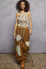 Isabelle Floral Embroidered Lace Cami (Taupe) - Be Juliet