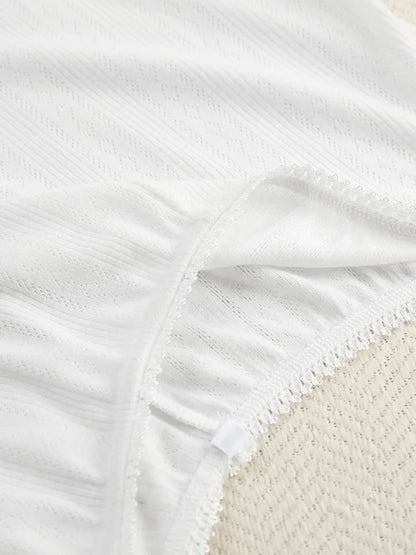 The Capucine — Square Neck Cami and Shorts Set - White, side view standing - Be Juliet