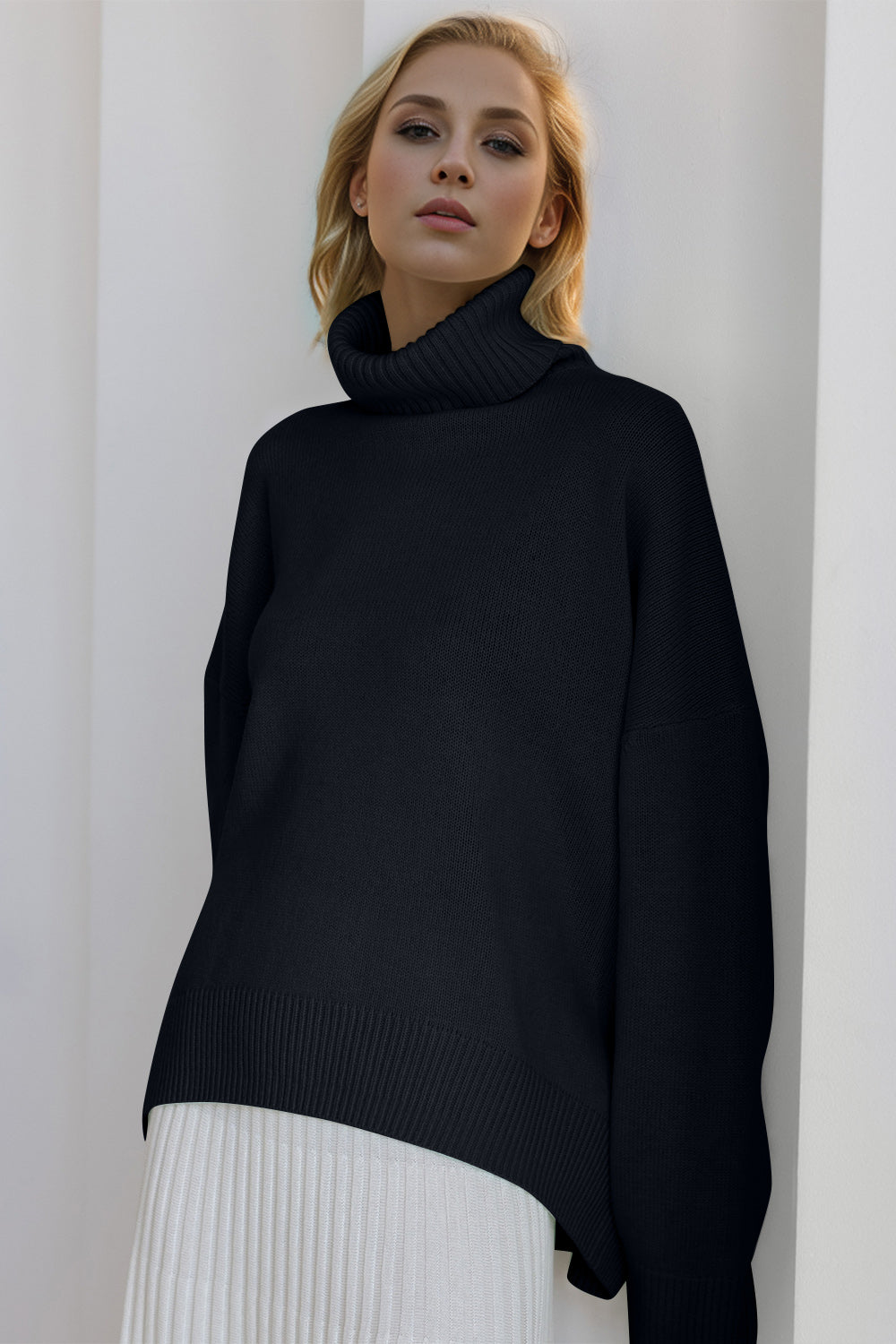 Basic Bae Turtleneck Long Sleeve Sweater - Be Juliet
