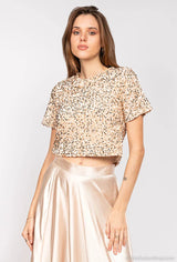 CANDY Sparkling Sequin Crop Top - Be Juliet