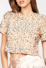 CANDY Sparkling Sequin Crop Top - Be Juliet