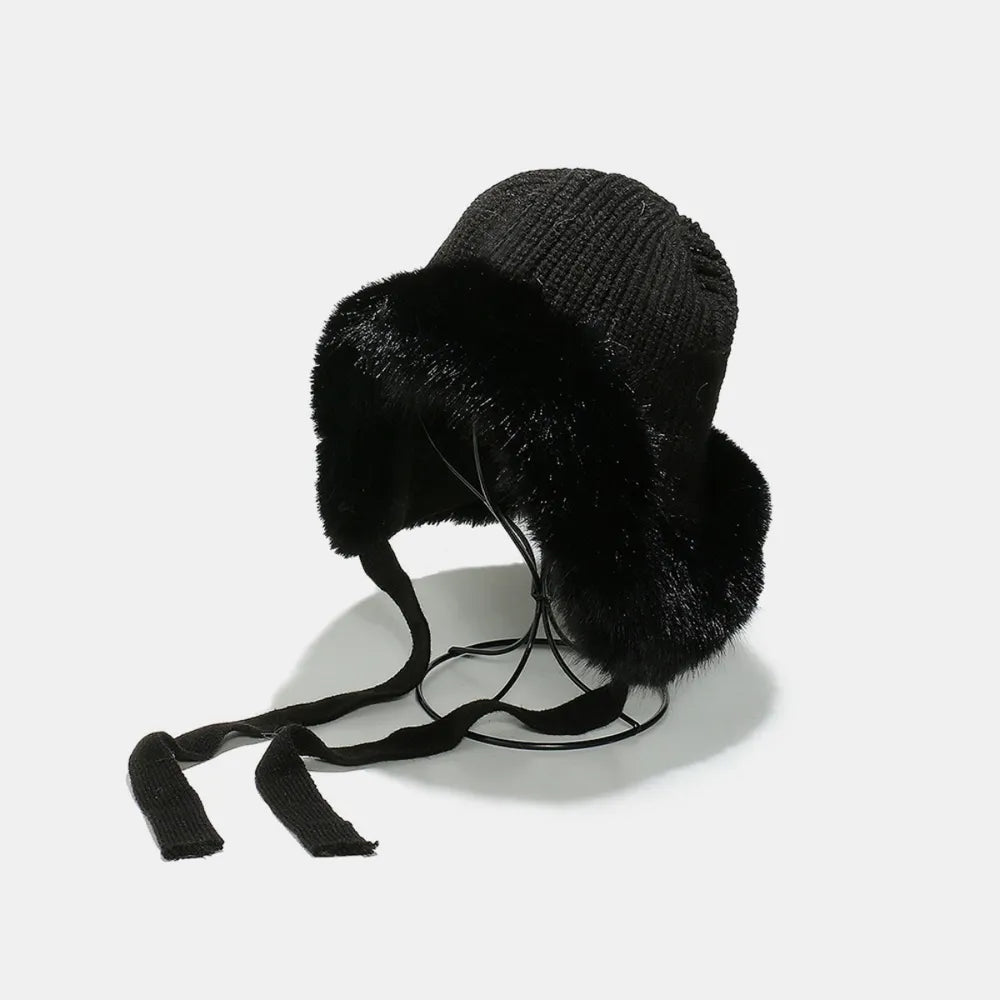 Thermal Tied Fuzzy Winter Hat - Be Juliet